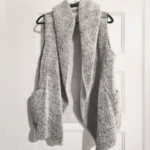 Soft Surroundings So Cozy Sherpa Lined Hooded Vest sz large